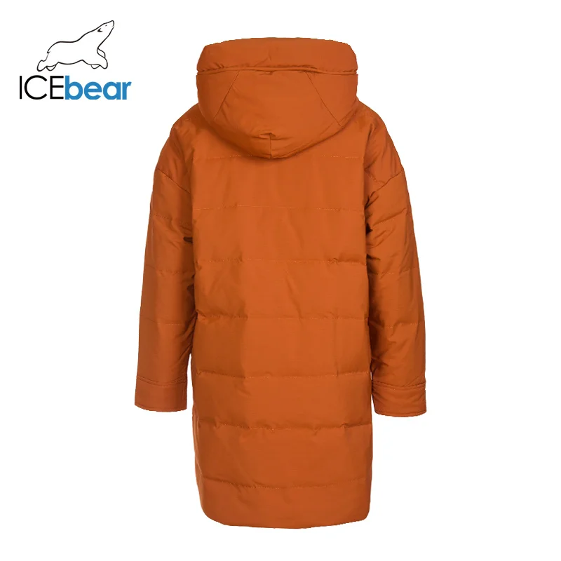 ICEbear зимний женский пуховик модная теплая Женская куртка с капюшоном Брендовая женская одежда D4YY83016Y