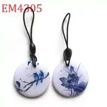 125 кГц перезаписываемый пустой брелок для ключей с клеем метки-маркеры RFID EM4305 T5577 водонепроницаемый брелок для карт контроля доступа 1