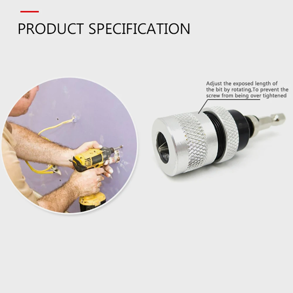 Adjustable Screw Depth Limiter Holder with 12pcs Cross PH2 Screwdriver Bits destornillador precision screwdriver bits holder Set