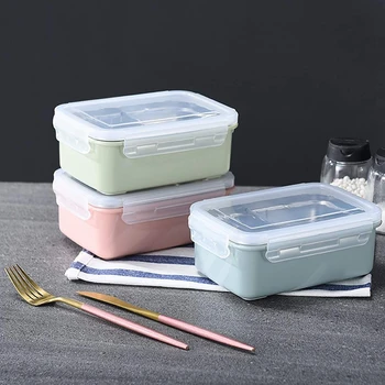 

Portable Lunch Box for Kids School 304 Stainless Steel Bento Box Kitchen Leak-proof Food Container 850ml Food Box Adult
