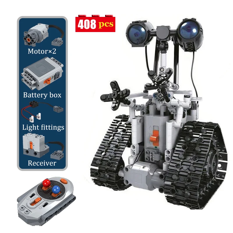 

Building Blocks Fit Brand 408pcs Technic Remote Control Robot Electric Bricks City Creative Toys For Kids Adults Gifts