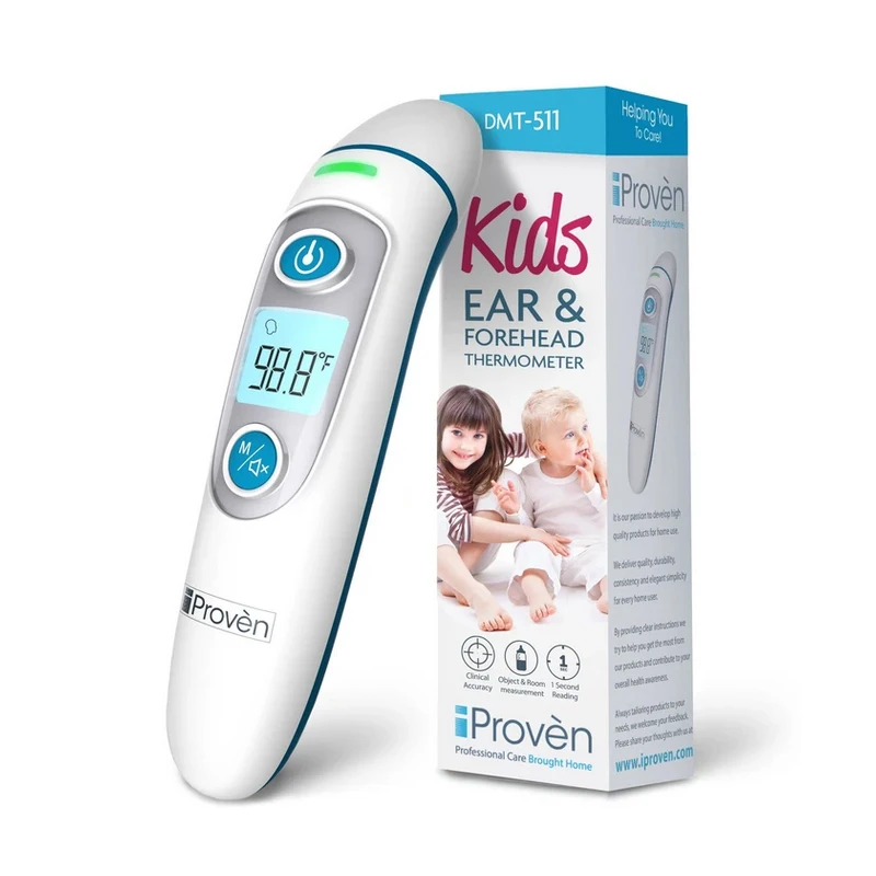 

Digital Thermometer for Ear and Forehead - Fast Reading 1 Second with Fever Alarming Kids Adults Infrared Thermometer