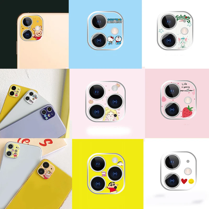 

NEW cartoon flower clear Camera Lens For iPhone 11 Pro MAX Camera Lens cute For iPhone 11 Film Aluminum plastic Lens protection