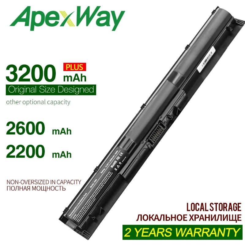 ApexWay HSTNN DB6T for для HP KI04 LB6S TPN Q158 800050 00 Q160 емемкостью павильон 14|Аккумуляторы