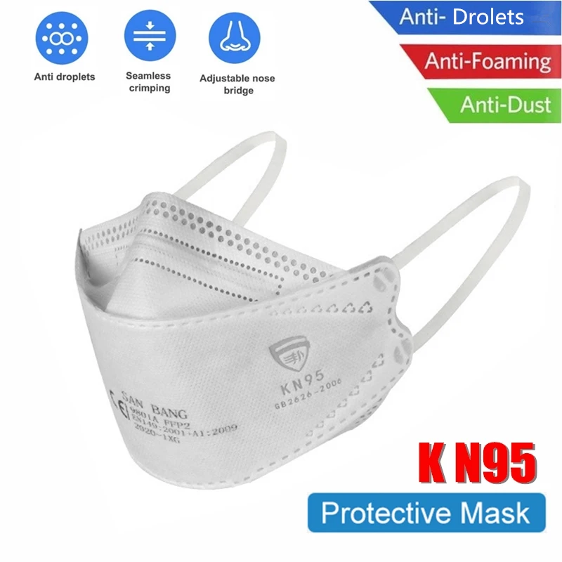 

10/20/50PCS KN95 Mask Men Women 94% Filtration 6-Layer Face Mask KN95 Mouth Face Mask Protection Droplet Dust Protective