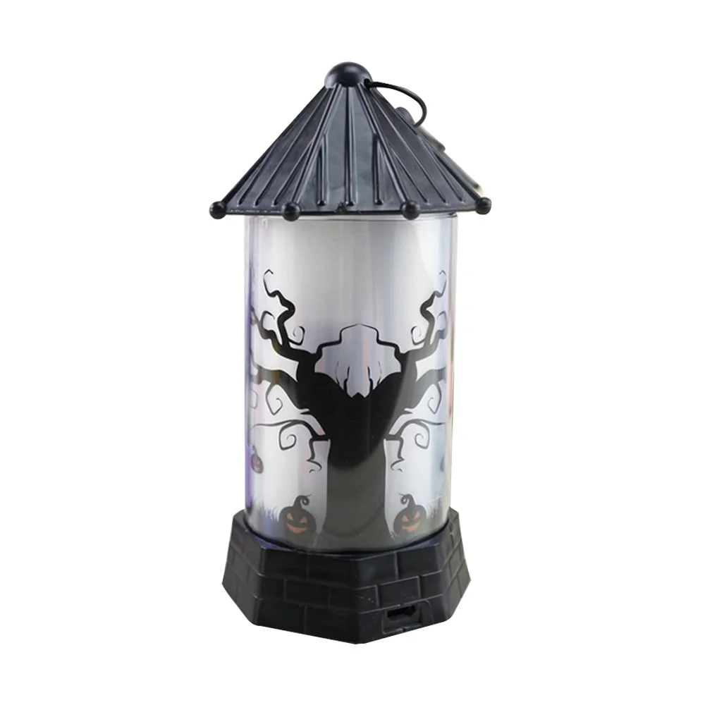LED Lantern Plastic Flame Lamp Indoor Festival Halloween Castle Light Creative Celebration Halloween Lamp