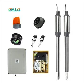 

Swing Gate Opener for 600lbs Double-leaf Swing Gates with Unit circuit board box and Remote control swing gate actuator