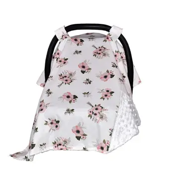 

Baby Car Seat Blanket Cover Fashion Newborn Baby Girls Soft Safety Car Seat Canopy Nursing Cover Multi-use Blanket Cover