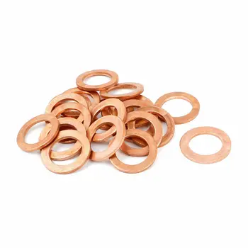 

20Pcs 16mm x 25mm x 2mm Copper Flat Washer Metric Ring Shape.