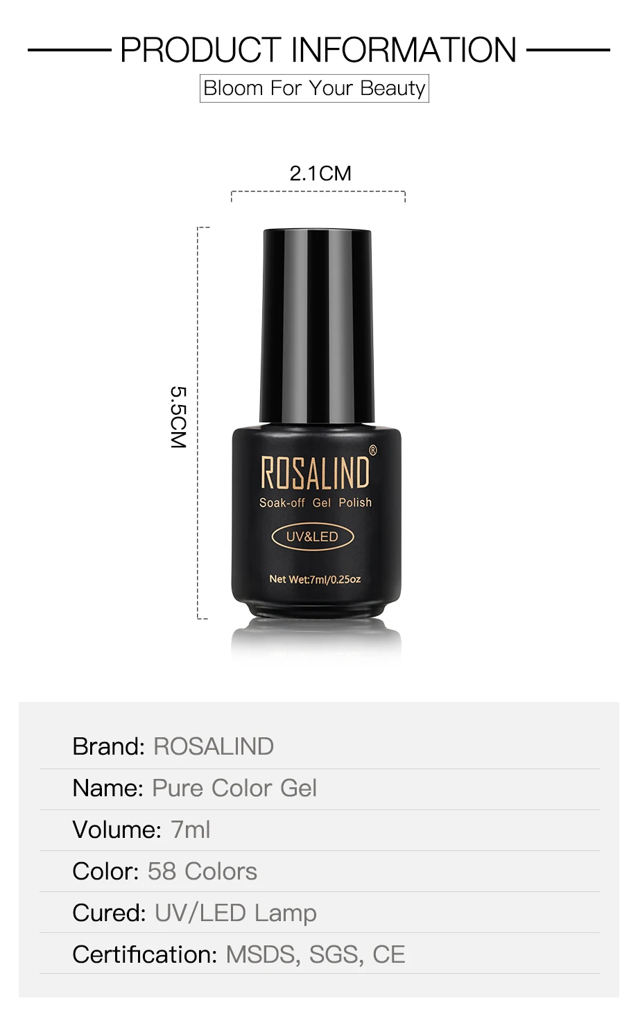 ROSALIND 8ml Gel Nail Polish Shiny Matte Effect Gel Polish For Manicure Nail Art Design Semi Permanent Painting Varnishes Gel ROSALIND 8ml Gel Nail Polish Shiny Matte Effect Gel Polish For Manicure Nail Art Design Semi Permanent Painting Varnishes Gel