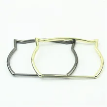 

2Pcs Metal Cute Cartoon Cat Ring Bag Handles Buckles For Women Handbag Purse Lock Clasp Handle Connector DIY Bags Accessories