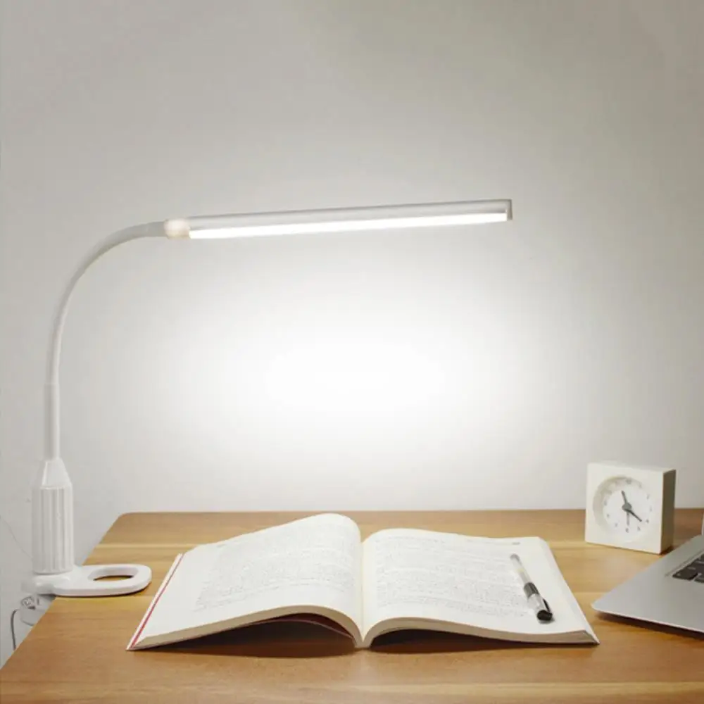 

Desk Lamp Book Lamp Clip-On Sensitive Light Flashlight Eye-Care LED Clip Booklight Adjustable Gooseneck Study Home Decor Torch