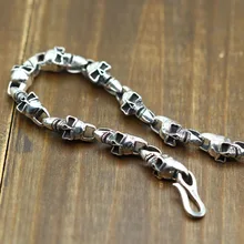 9 мм Domineering мужской Таро стерлингового серебра 925 браслет Ретро тайский серебряный браслет