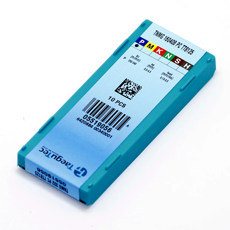 TNMG160408 PC TT8125 10 шт./лот TaeguTec отрицательные треугольные внешние Токарные вставки|lathe