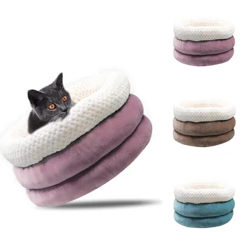 

Transer hondenmand Dogs blanket Supplies Dog Round Cat Winter Warm Sleeping Bag Soft Pet Bed Calming Bed house for cat 19Oct