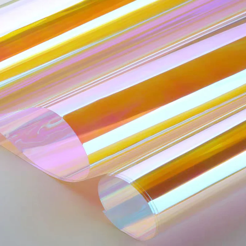 HOHOFILM Rainbow window Film Iridescent Window Film Glass Films Home Decorative Glass Sticker Chamelon Color