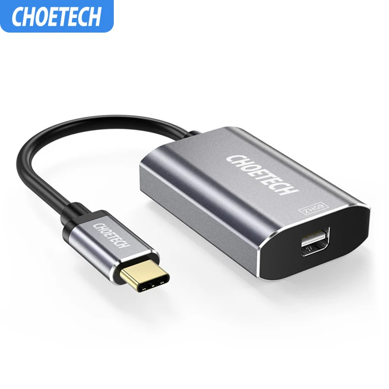 CHOETECH USB C к Mini Displayport адаптер 4K @ 60Hz Тип Мини DP с 60 Вт доставка питания для Galaxy S9/S9