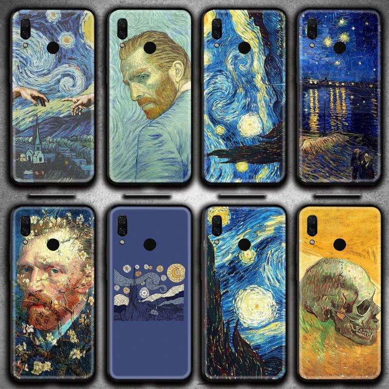 Vincent Van Gogh Paintings Starry Night Phone Case Huawei Y6P Y8S Y8P Y5II Y5 Y6 2019 P Smart Prime Pro Huawei dustproof case
