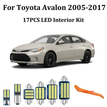 

17Pcs White Canbus led Car interior lights Package Kit for Toyota Avalon led Dome Map Door Trunk lights +Tool 2005-2017