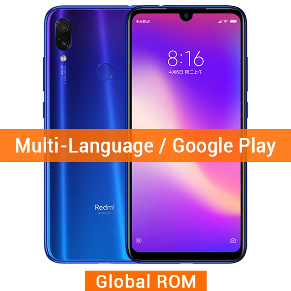 Global ROM Blue Global ROM Redmi Note 7 Pro 6GB 128GB 48MP Dual Camera Snapdragon 675 Octa Core Mobile Phone 6.3" 4000mAh Big Battery - Цвет: Global ROM Blue
