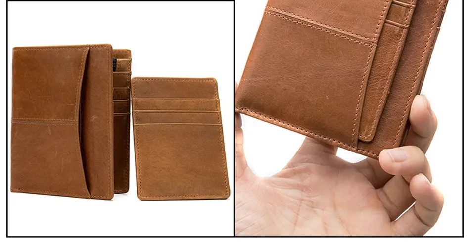 Натуральная кожа мужской кожаный короткий женский кошелек с несколькими картами ручной работы брендовый кожаный Большой вместительный кошелек для кредитных карт
