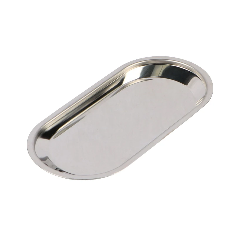 

2019 Storage Tray Oval Storage Tray for Jewelry Metal Storage Platter Dessert Food Tray Practical Kitchen Storage Home Organizer