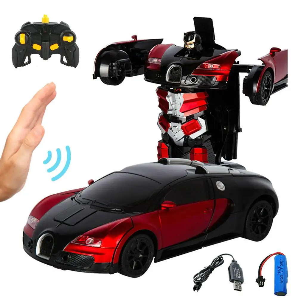 

RC Transforming Car Robot Toys RC Car 1:12 big Gesture Sensing Electric Transformation Robots Sports Cars Drift Model For Kids