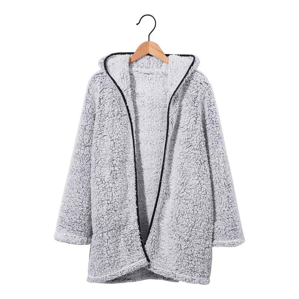 Пальто с искусственным мехом Для женщин элегантные осень-зима теплый мягкий молния Меховая куртка Женская Плюшевые пальто карман Повседневное Тедди Верхняя одежда# G30