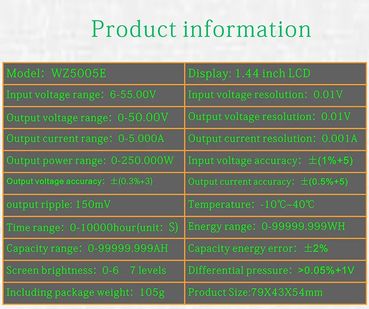 potência 50v5a, ajustável, fonte de voltímetro regulada,