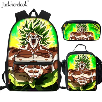 

3Pcs/Set Anime Dragon Ball Z Print School Bag Fahion Backpack for Kid/Child Cool Boy's Book Bags Pencil Bag Saiyan Bag