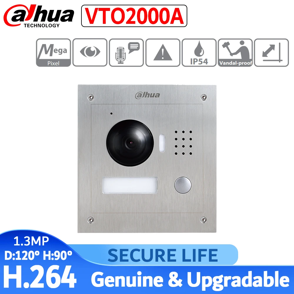 VTO2000A IP Metal Villa Outdoor Station Video intercom Door Phone 1.3MP cctv camera and buit-in mic and speaker VTO2000A IP Metal Villa Outdoor Station Video intercom Door Phone 1.3MP cctv camera and buit-in mic and speaker