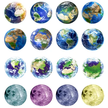 

New Cartoon Luminous Moon Earth 3D Wall Sticker For Kids Room Bedroom Living Room Decoration Home Decals Glow In The Dark Stars