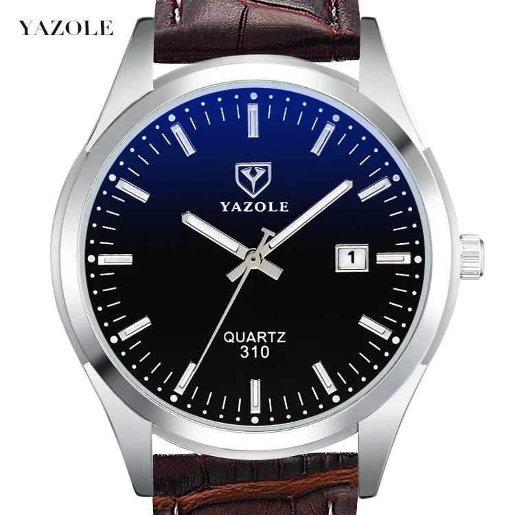

Yazole310 Korean-style Men's Women's Fashion Models Waterproof Quartz Watch Men's Night Light Calendar Business Watch Men