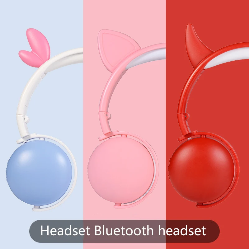 Новое поступление, кошачьи наушники с шумоподавлением, Bluetooth 5,0, детская складная гарнитура, поддержка 3,5 мм, разъем с микрофоном, подарок для девочки