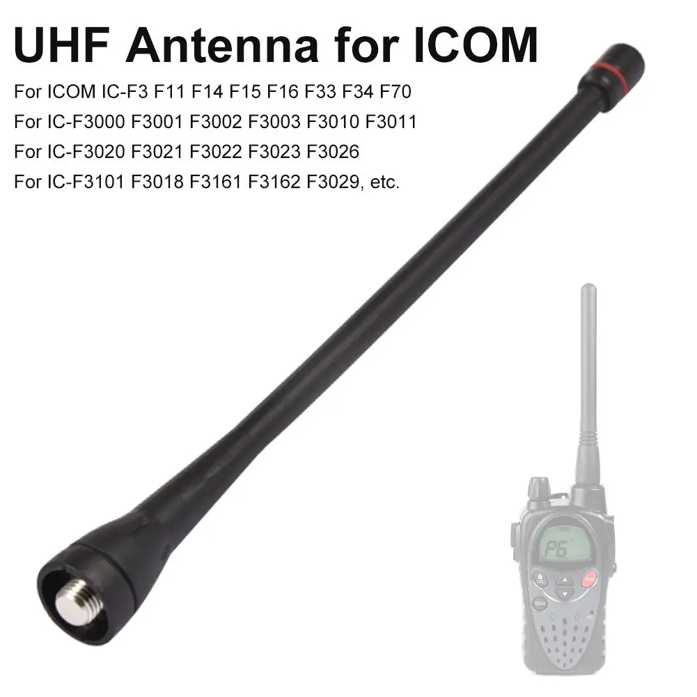 Портативная рация антенна VHF радио Резина 16 см Портативное двухстороннее радио 50 Ом 136-174 МГц 1.8dBi антенна для ICOM IC-F3