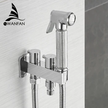 

Toilet Bidet Angle Copper Single Cold Bathroom Toilet Shower Blow-fed Spray Gun Nozzle Bidet Faucet Bathroom Hardware 811372L