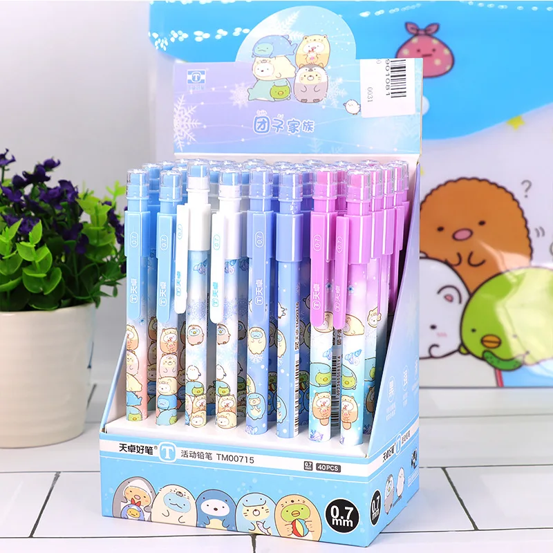 

40 pcs/lot Cartoon Sumikko Gurashi Mechanical Pencil Cute Student Automatic Pen For Kid School Office Supply Promotional gifts