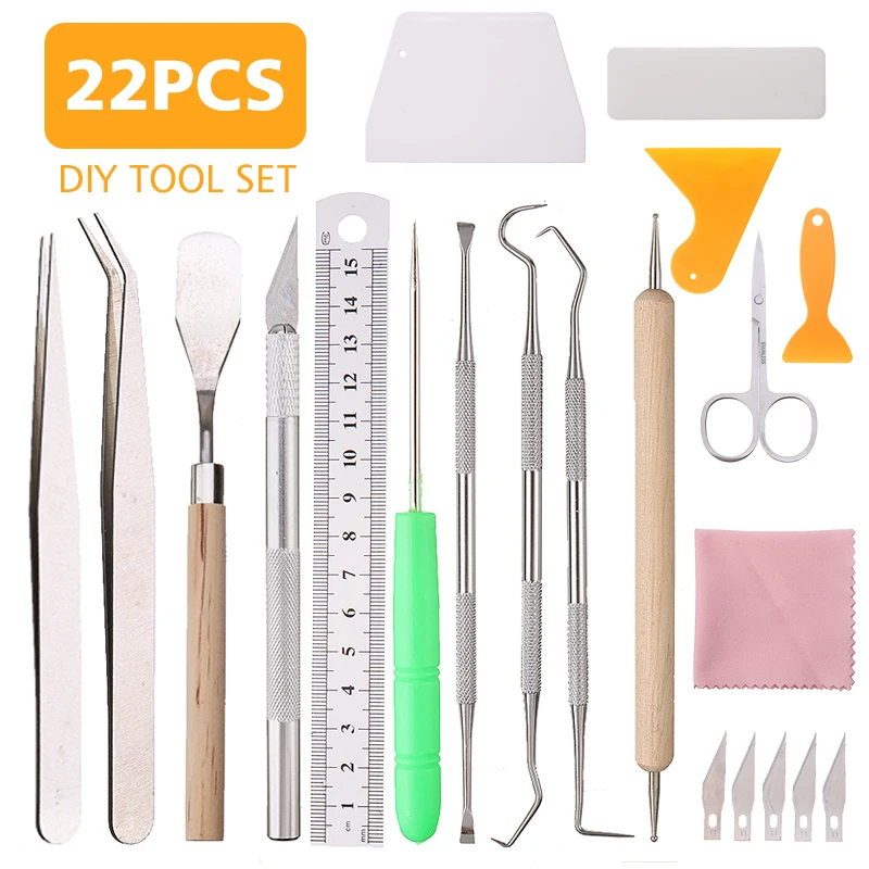 22pcs Craft Vinyl Weeding Tools Set Basic Vinyl Tool for Cricut Lettering Kits