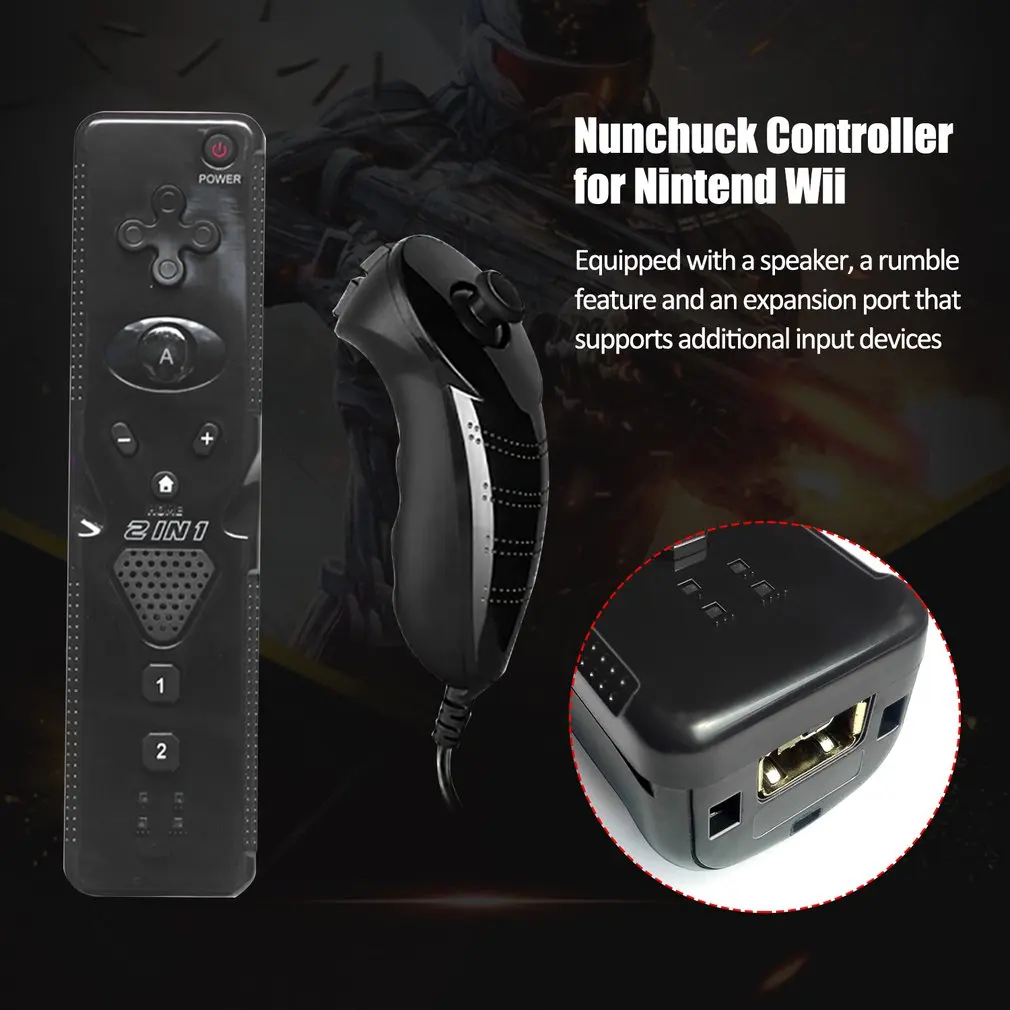 Одна пара для контроллера wii с пультом ДУ Motion Plus с Nunchuck для nind wii Gamepad беспроводной джойстик