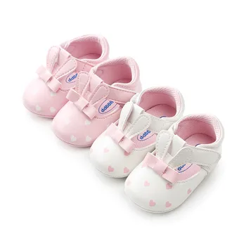 

Baby Princess Girls Shoes Cute Toddler hard sole first walkers Spring Autumn Infant PU Leather Shoes For Party