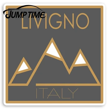 

Jump Time Livigno Italy Vinyl Stickers - Ski Skiing Snow Sticker LuggageWaterproof Car Decal Trunk Car Accessories