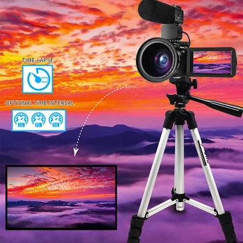 

1080P 30fps Wide Angle Digital Camcorder IPS Touch Screen Wifi Transmission Anti Shock APP Control Light Sensor Vlogging