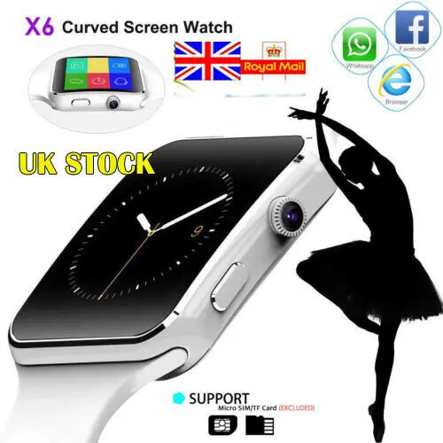 

X6 Bluetooth Smart Watch Bracelet SIM TF Card With Camera IOS SmartWatch Call Bracelet Watch for Android Phone Touch Screen