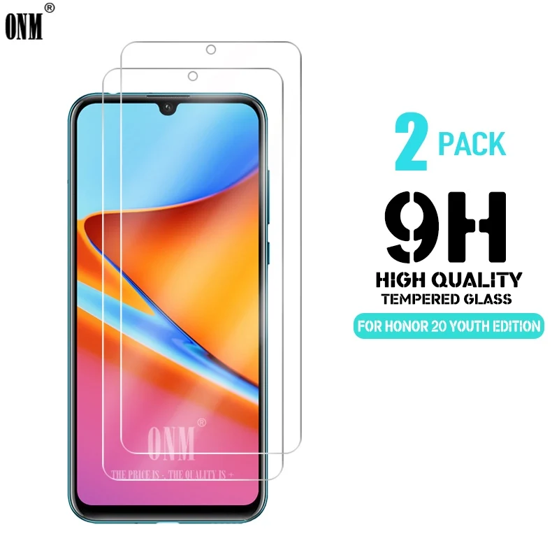 

2 Pcs Tempered Glass For Honor 20 Youth Edition Glass Screen Protector Tempered Glass For Honor 20 lite (China) Protective Film