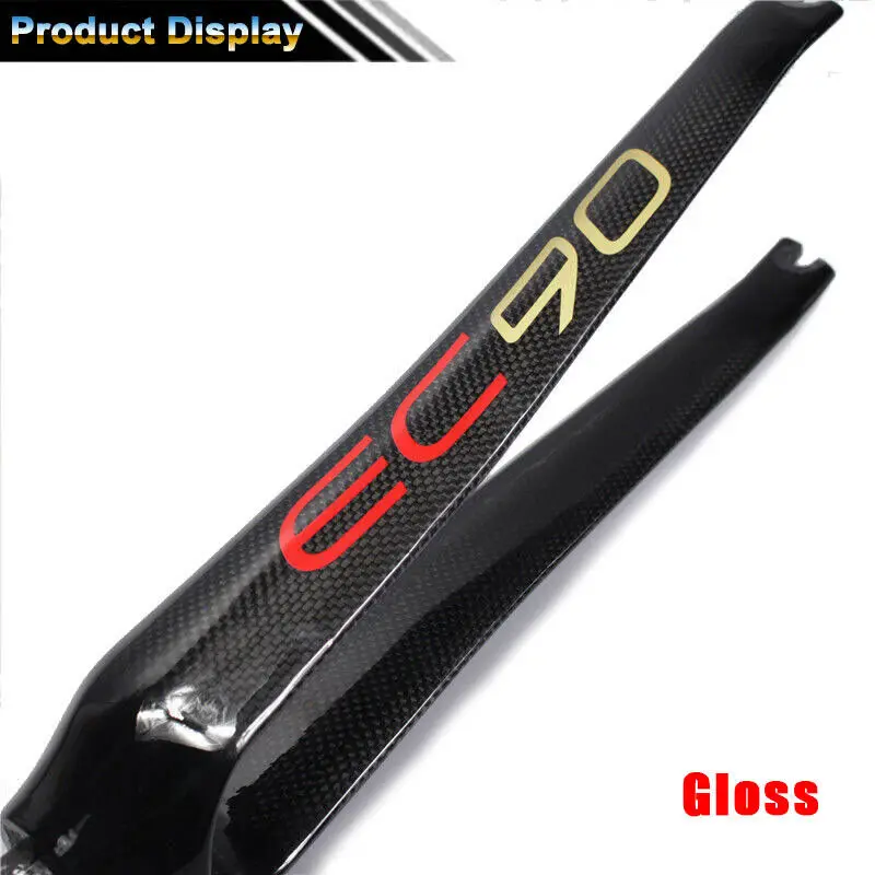 Gloss EC90 700C передняя вилка для шоссейного велосипеда 28,6 мм(1-1/")* 700C углеродная вилка матовая/глянцевая для шоссейного велосипеда прямые вилки - Цвет: Gloss