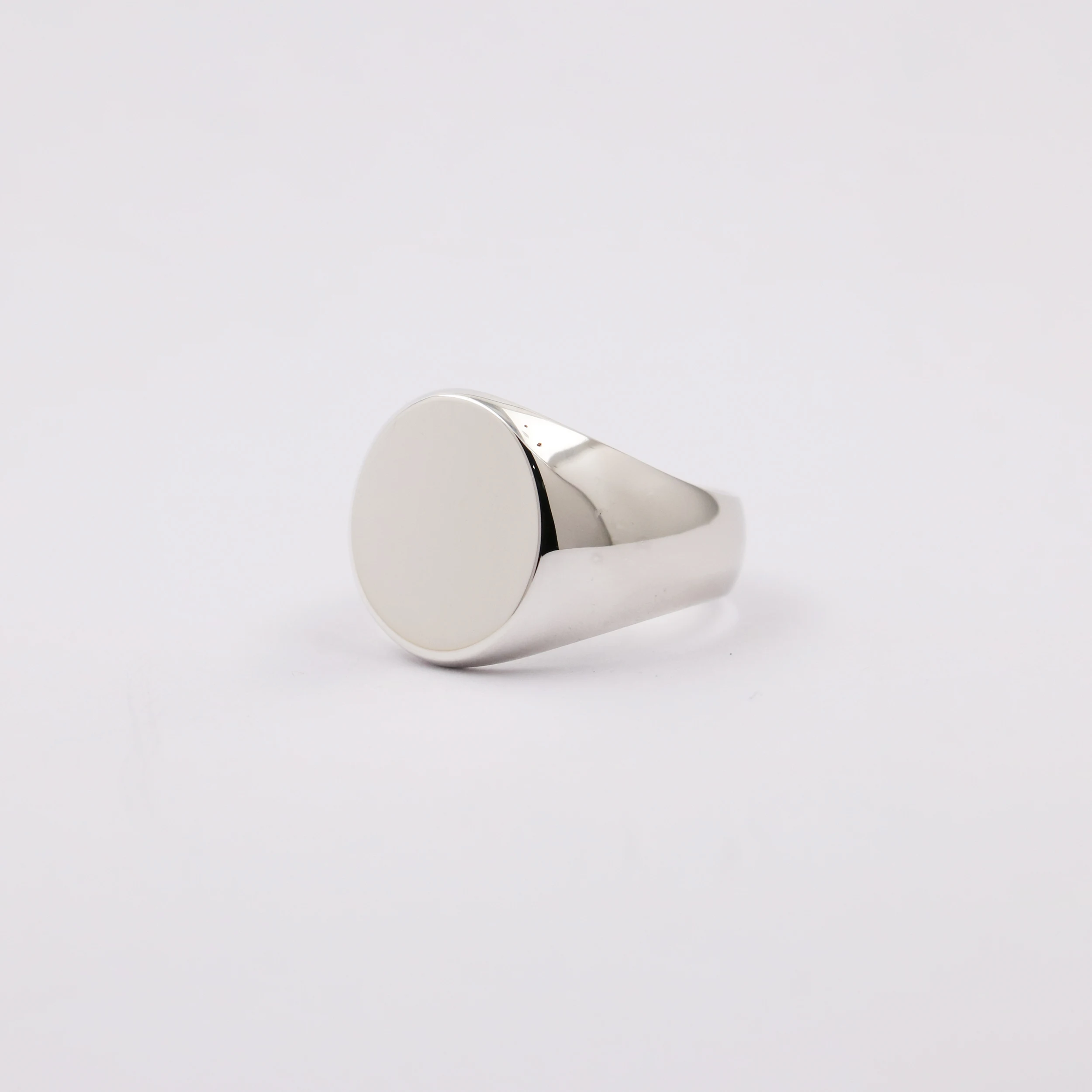 Genuine Sterling Silver Plain Oval Signet Ring