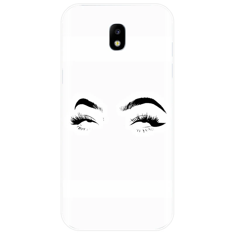 Чехол для телефона из ТПУ с рисунком ресниц и бровей Samsung Galaxy J4 J5 J6 J8 2018 J3 J7 2017 J7MAX 2016
