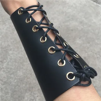 

Traditional Cowhide Archery Arm Protector Guard for Hunting Restraint with Hardware Fasteners for Shooting Recurve