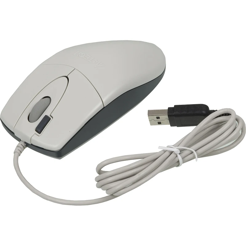 Мышь A4 OP-620D белый/синий оптическая(1000dpi) USB1.1(2but