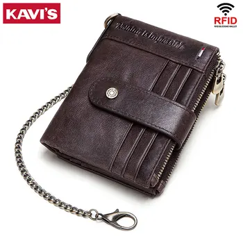 

Men Wallet Short Bifold Genuine Leather Men Purses Fashion multifunction Coin Bag Zipper Small Money Purses clutch Money Clip